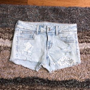 Denim shorts